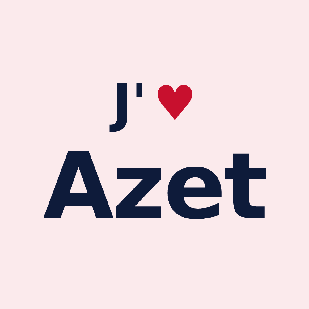 Magnet personnalisé Azet — design J'aime Azet
