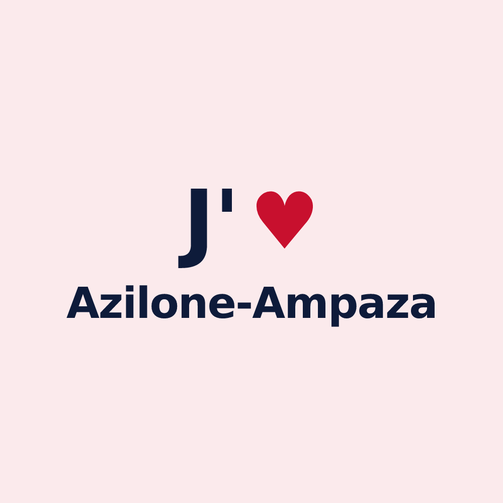 Magnet personnalisé Azilone-Ampaza — design J'aime Azilone-Ampaza