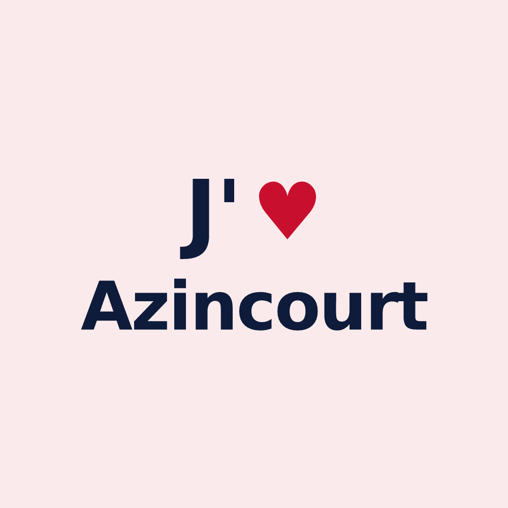 Magnet personnalisé Azincourt — design J'aime Azincourt