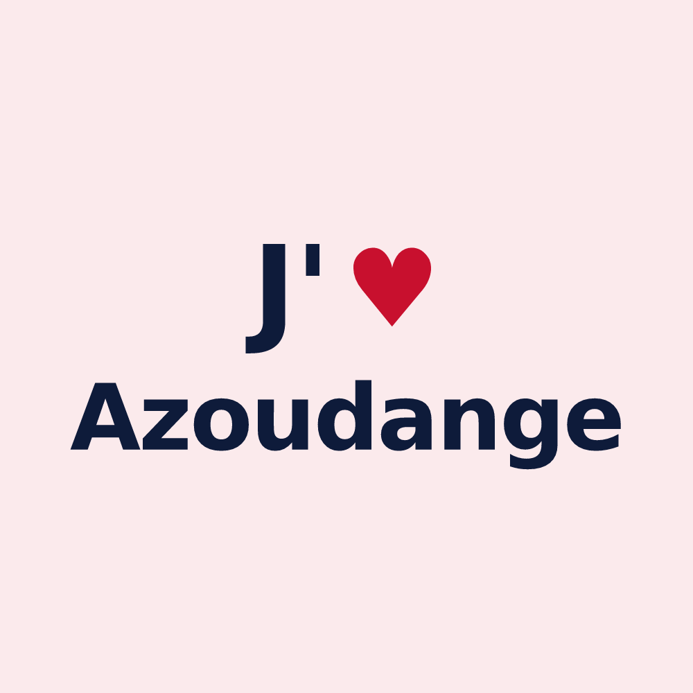 Magnet personnalisé Azoudange — design « J'aime Azoudange » imprimé sur le magnet