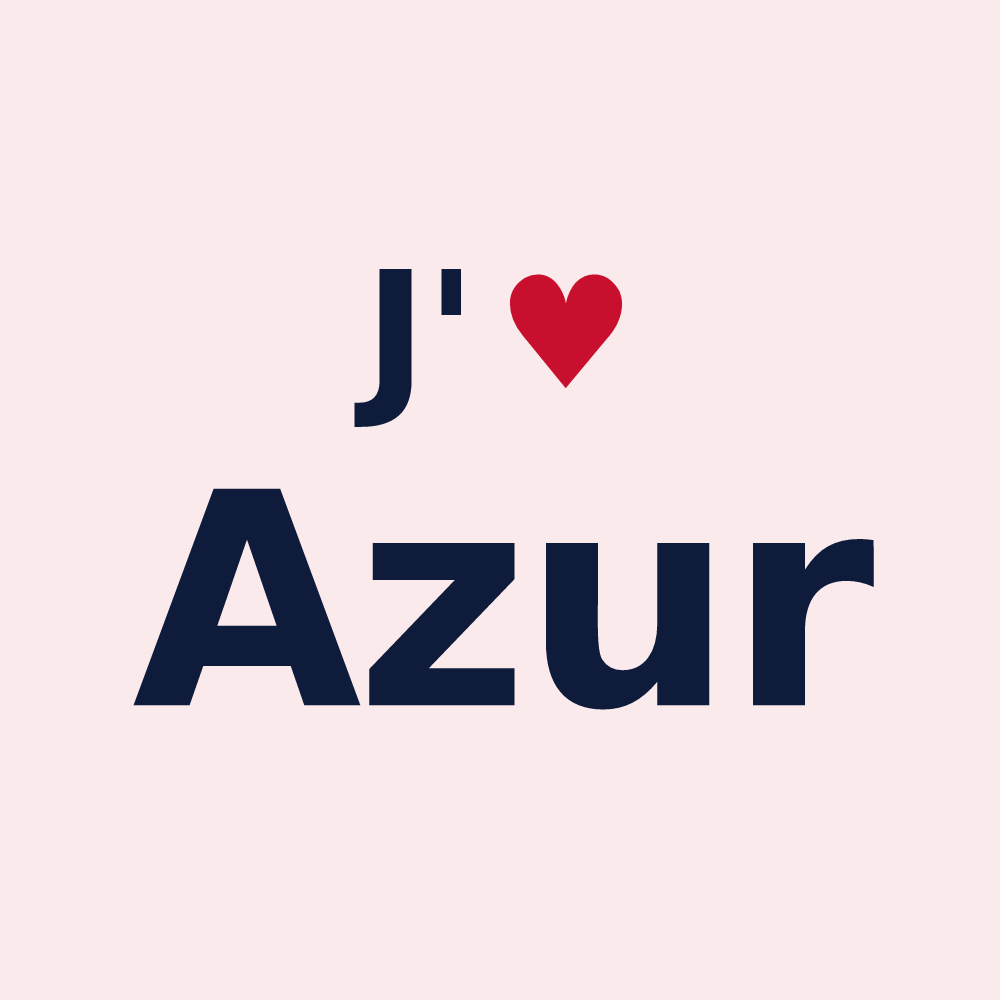 Magnet personnalisé Azur — design J'aime Azur
