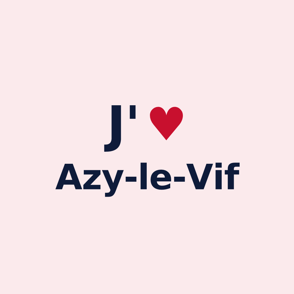 Magnet personnalisé Azy-le-Vif — design J'aime Azy-le-Vif