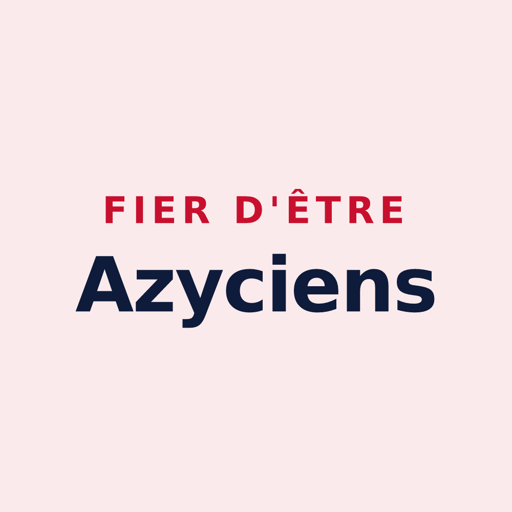 Magnet « Fier d'être Azyciens » — design pour Azy-sur-Marne