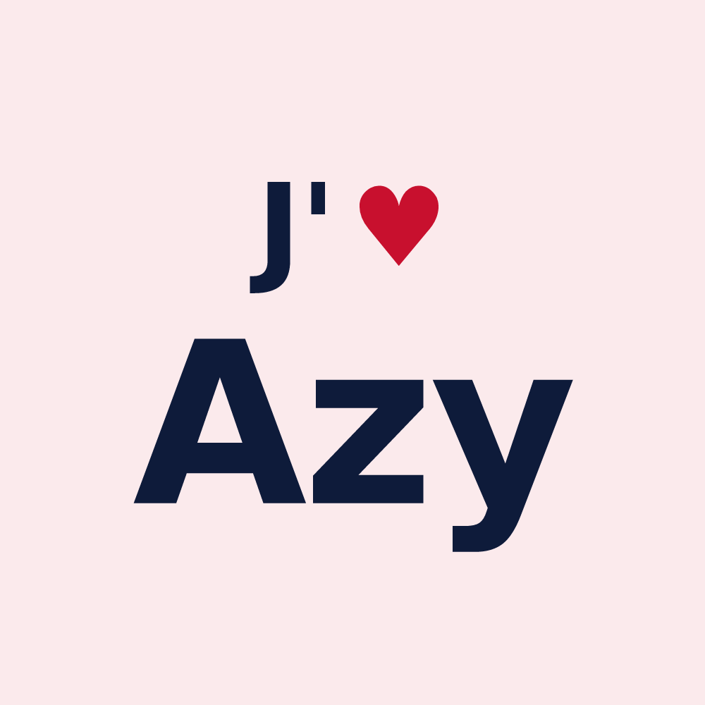 Magnet personnalisé Azy — design J'aime Azy