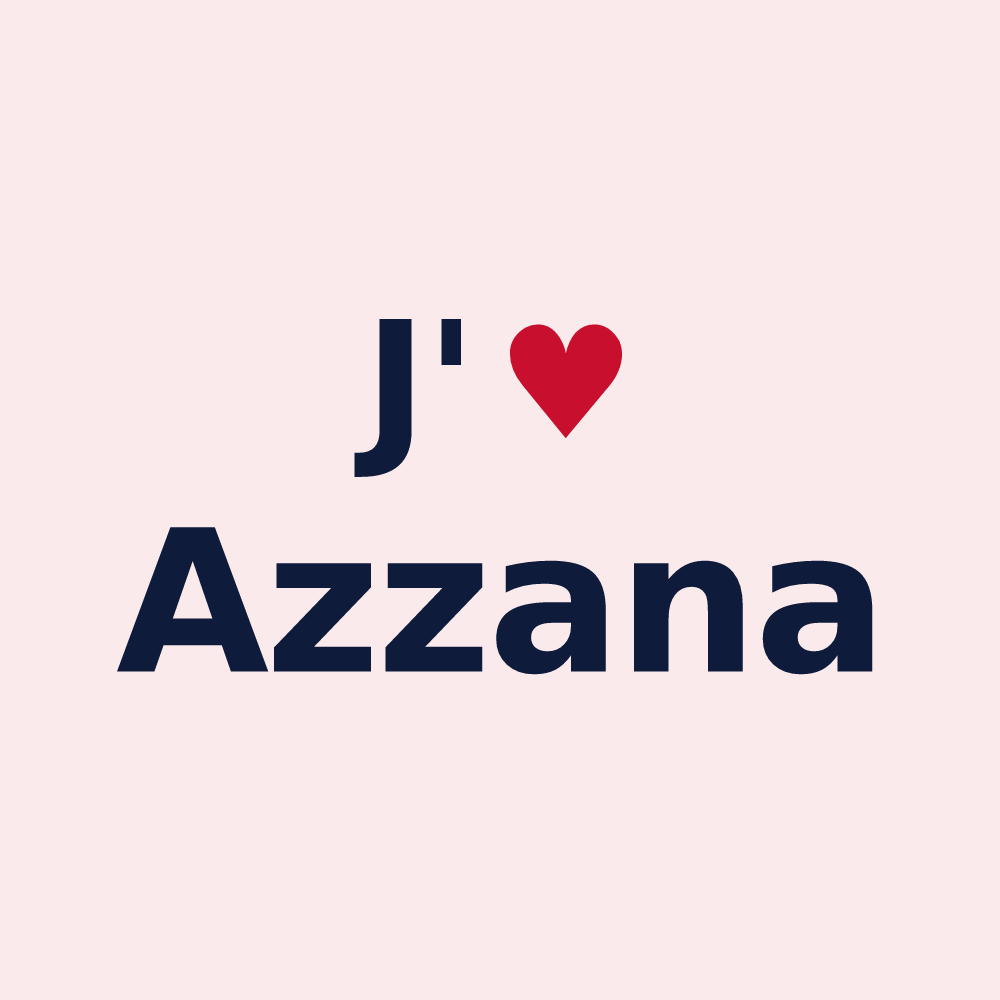 Magnet personnalisé Azzana — design J'aime Azzana
