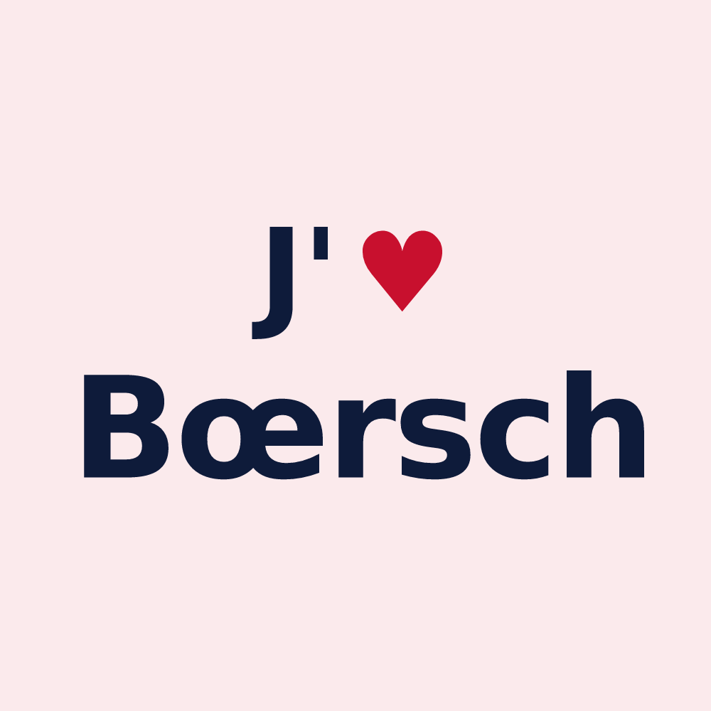 Magnet personnalisé Bœrsch — design J'aime Bœrsch