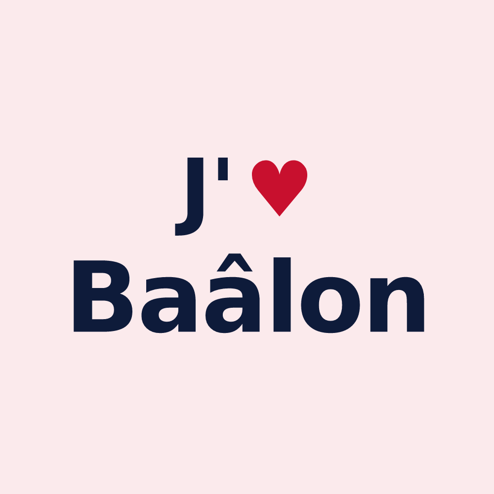 Magnet personnalisé Baâlon — design J'aime Baâlon
