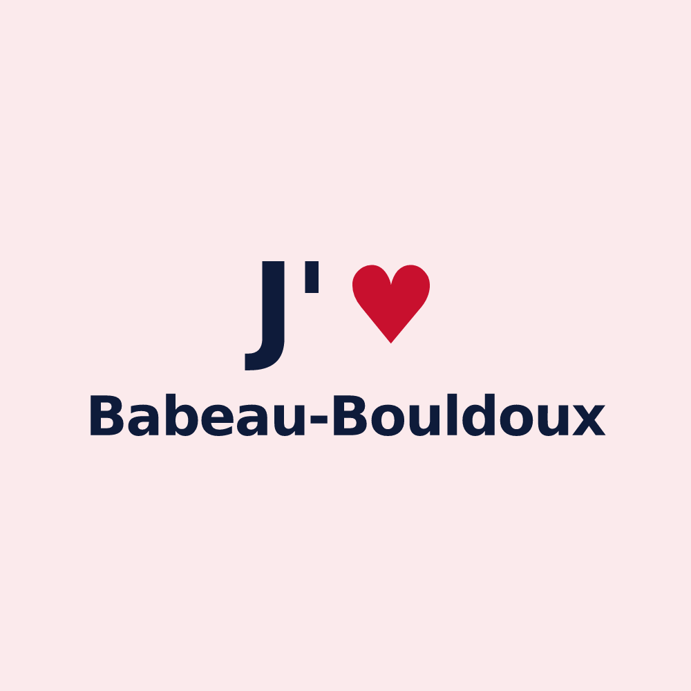 Magnet personnalisé Babeau-Bouldoux — design J'aime Babeau-Bouldoux
