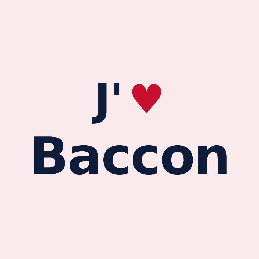 Magnet personnalisé Baccon — design J'aime Baccon