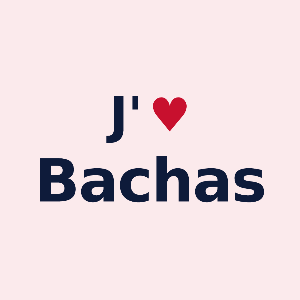 Magnet personnalisé Bachas — design J'aime Bachas