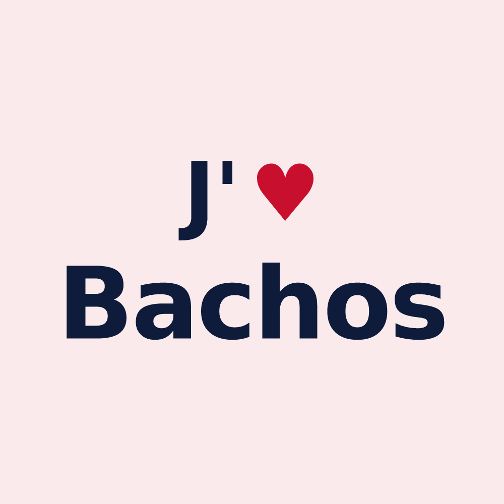 Magnet personnalisé Bachos — design J'aime Bachos