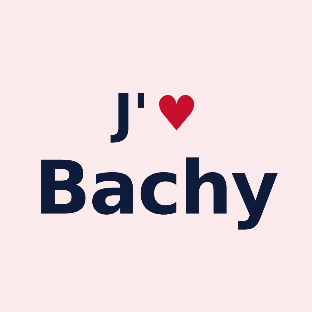 Magnet personnalisé Bachy — design J'aime Bachy