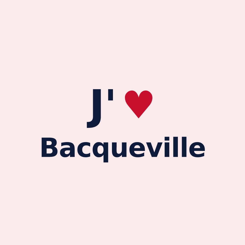 Magnet personnalisé Bacqueville — design J'aime Bacqueville
