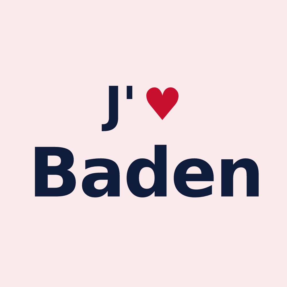 Magnet personnalisé Baden — design J'aime Baden
