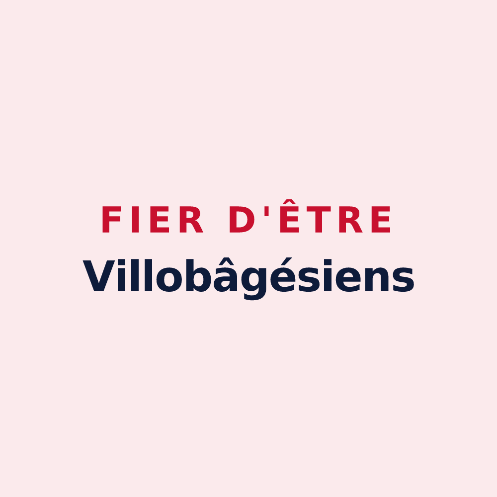 Magnet « Fier d'être Villobâgésiens » — design pour Bâgé-Dommartin