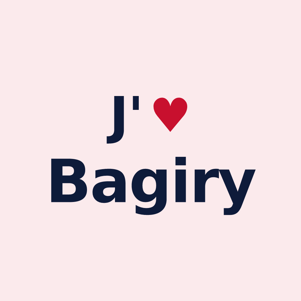 Magnet personnalisé Bagiry — design J'aime Bagiry