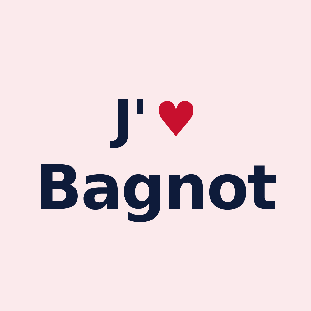 Magnet personnalisé Bagnot — design J'aime Bagnot
