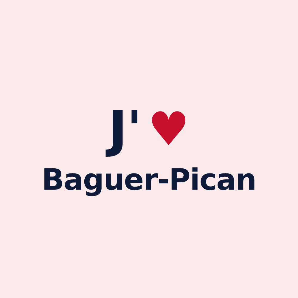 Magnet personnalisé Baguer-Pican — design J'aime Baguer-Pican