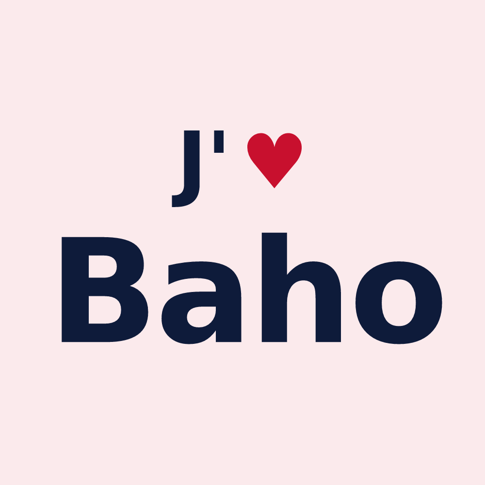 Magnet personnalisé Baho — design J'aime Baho