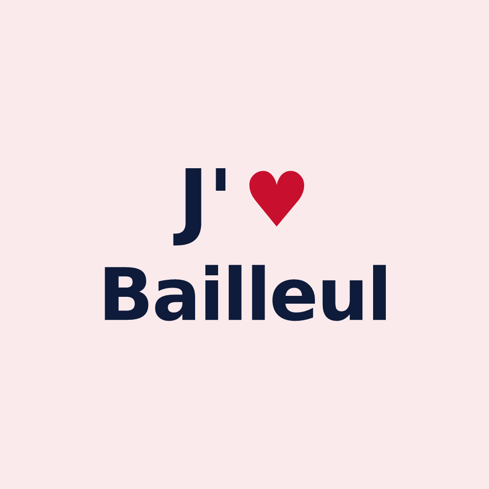 Magnet personnalisé Bailleul — design J'aime Bailleul