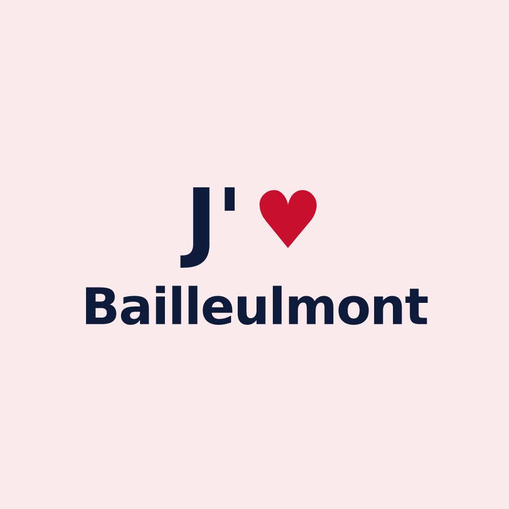 Magnet personnalisé Bailleulmont — design J'aime Bailleulmont