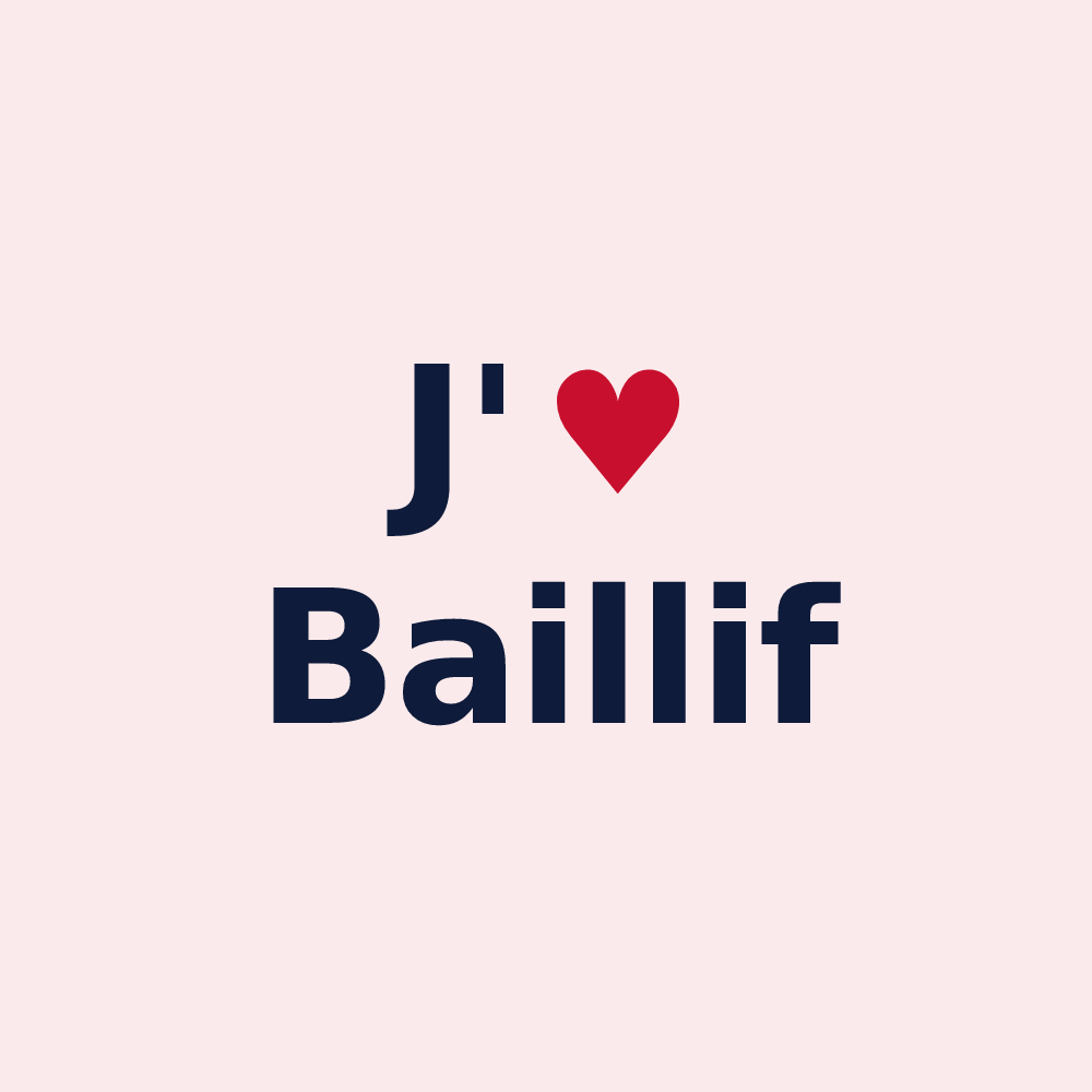 Magnet personnalisé Baillif — design J'aime Baillif