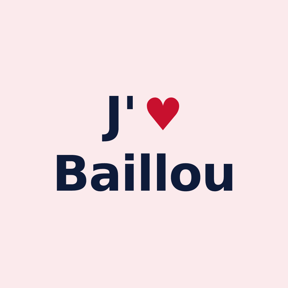 Magnet personnalisé Baillou — design J'aime Baillou