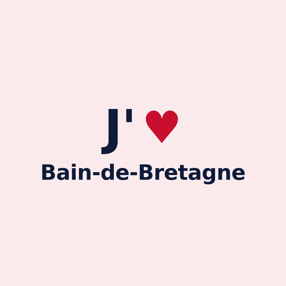 Magnet personnalisé Bain-de-Bretagne — design J'aime Bain-de-Bretagne