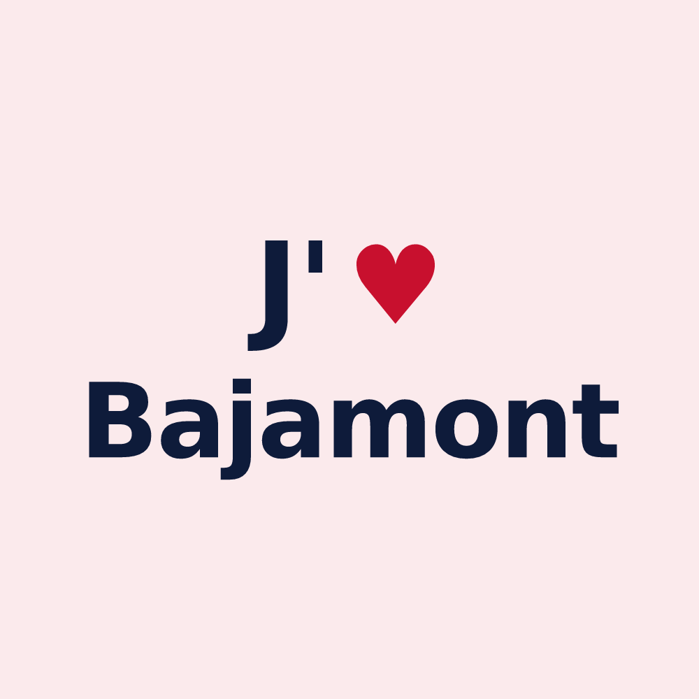 Magnet personnalisé Bajamont — design J'aime Bajamont