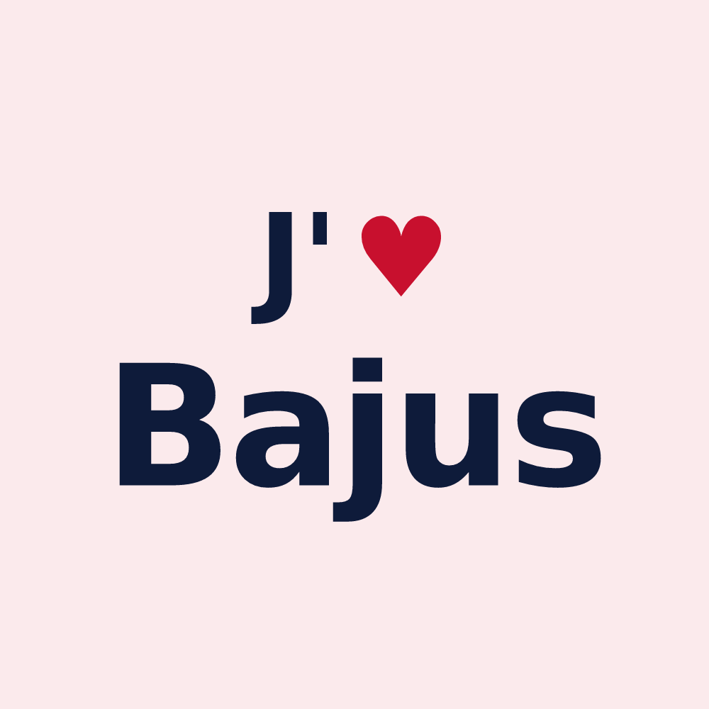 Magnet personnalisé Bajus — design J'aime Bajus