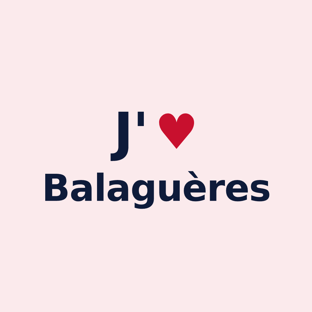 Magnet personnalisé Balaguères — design J'aime Balaguères