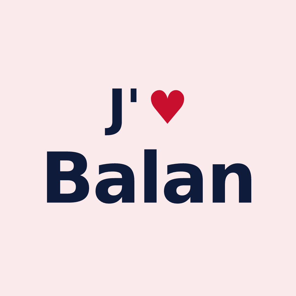 Magnet personnalisé Balan — design J'aime Balan