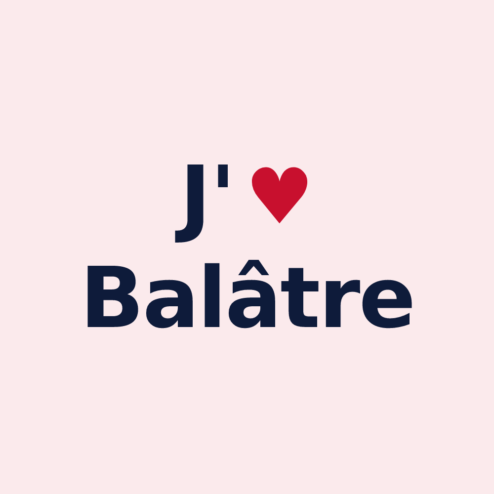 Magnet personnalisé Balâtre — design J'aime Balâtre