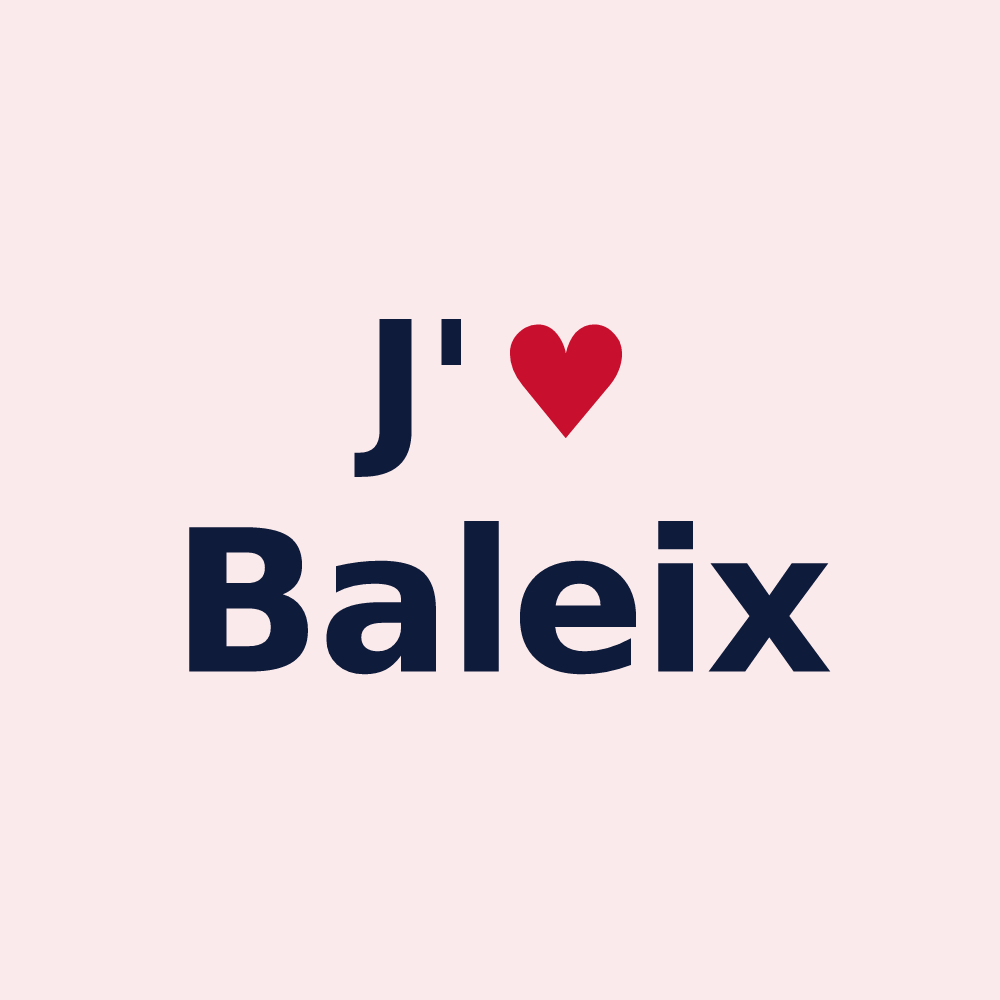 Magnet personnalisé Baleix — design J'aime Baleix