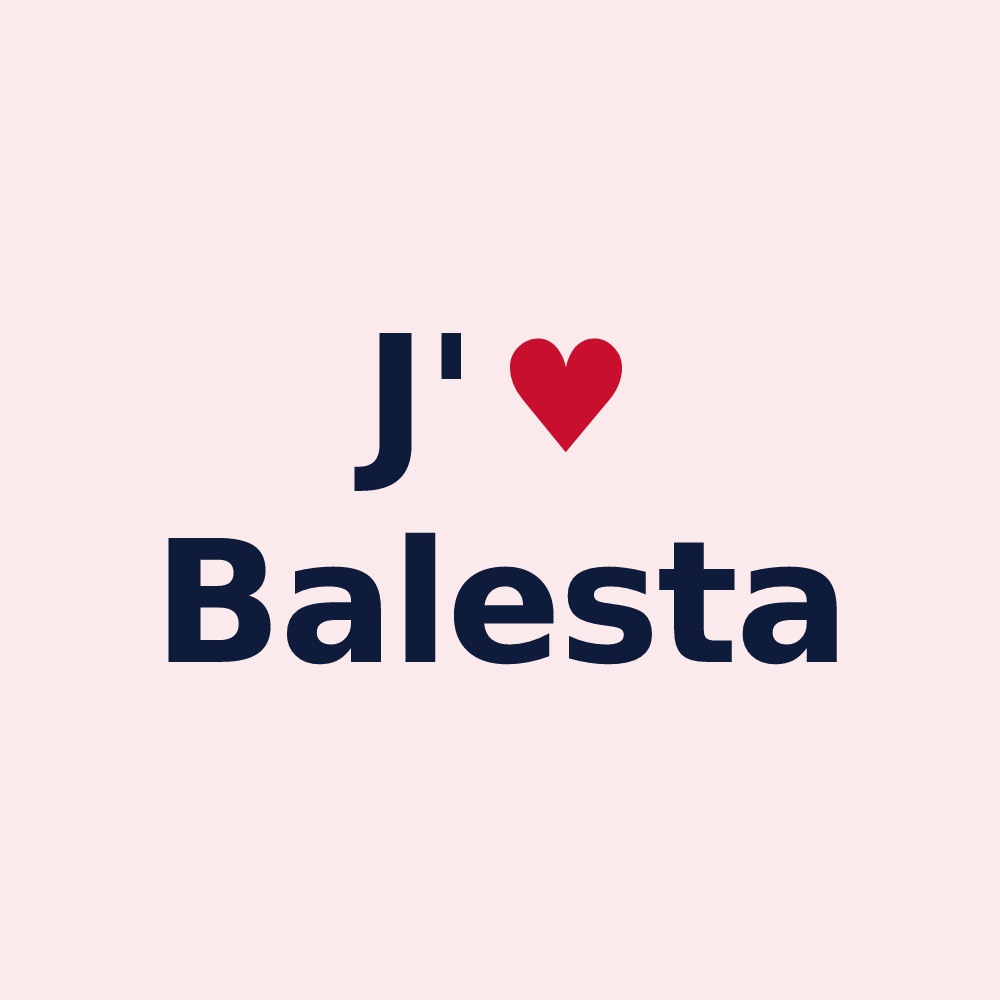 Magnet personnalisé Balesta — design J'aime Balesta