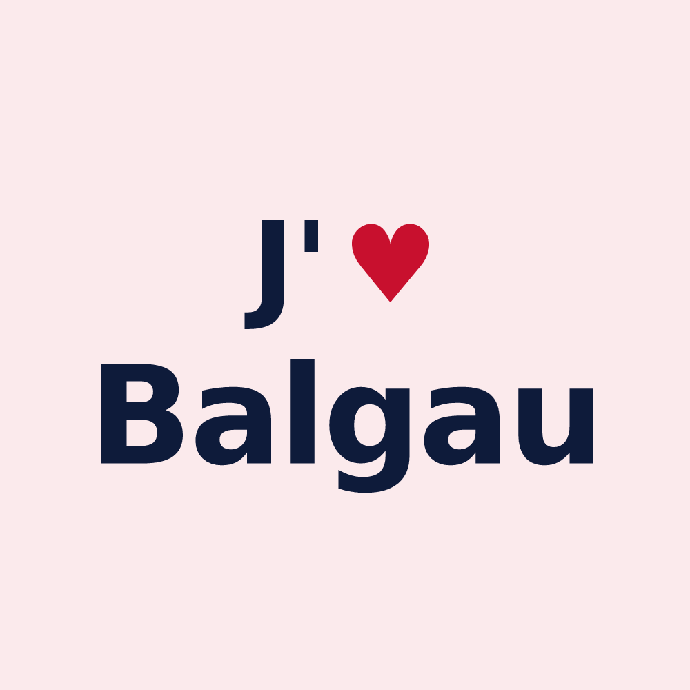 Magnet personnalisé Balgau — design J'aime Balgau