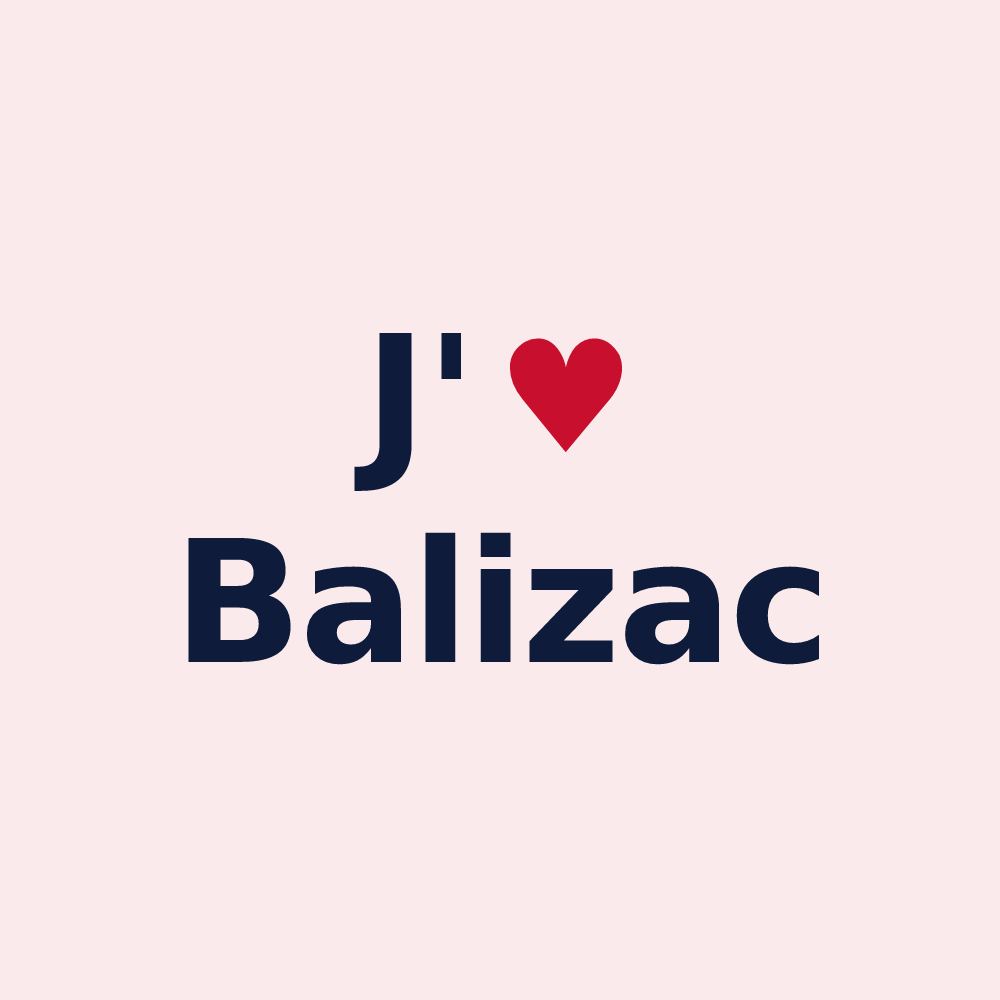 Magnet personnalisé Balizac — design J'aime Balizac