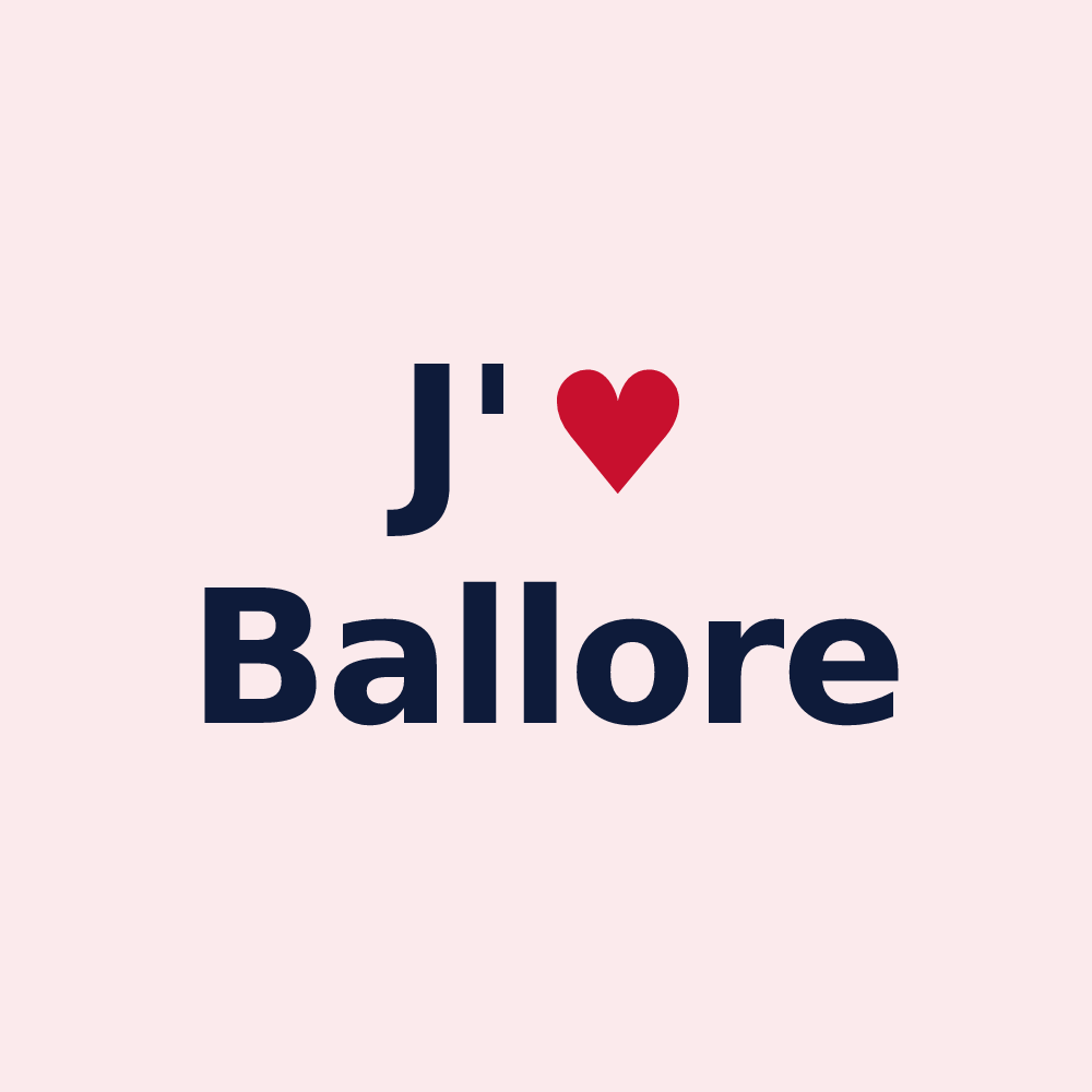 Magnet personnalisé Ballore — design J'aime Ballore