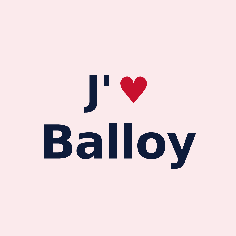 Magnet personnalisé Balloy — design J'aime Balloy