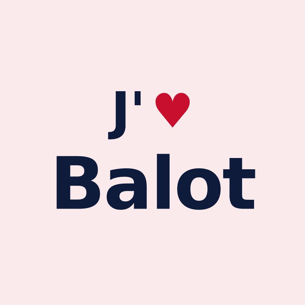 Magnet personnalisé Balot — design J'aime Balot