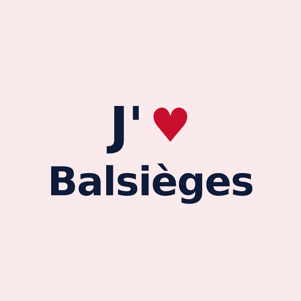 Magnet personnalisé Balsièges — design J'aime Balsièges