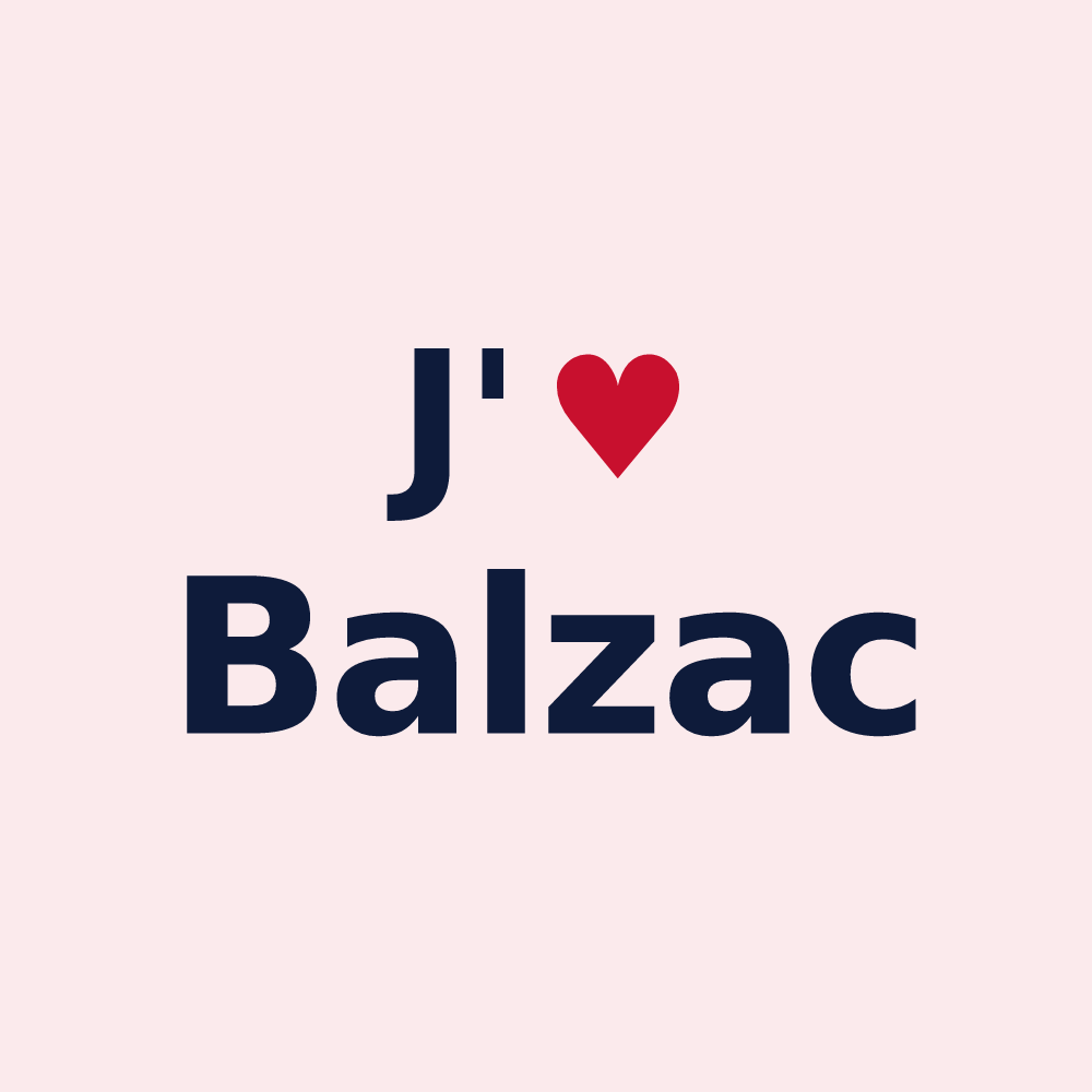 Magnet personnalisé Balzac — design J'aime Balzac