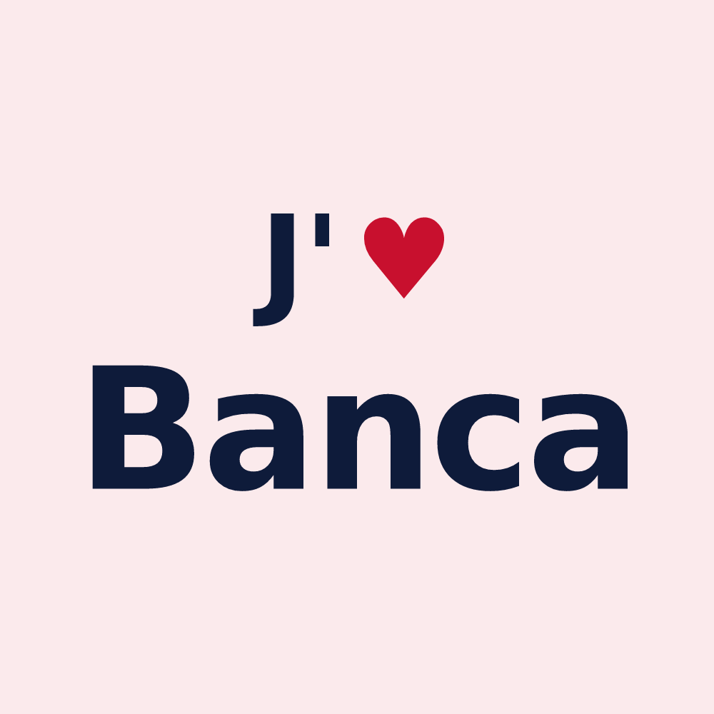 Magnet personnalisé Banca — design J'aime Banca
