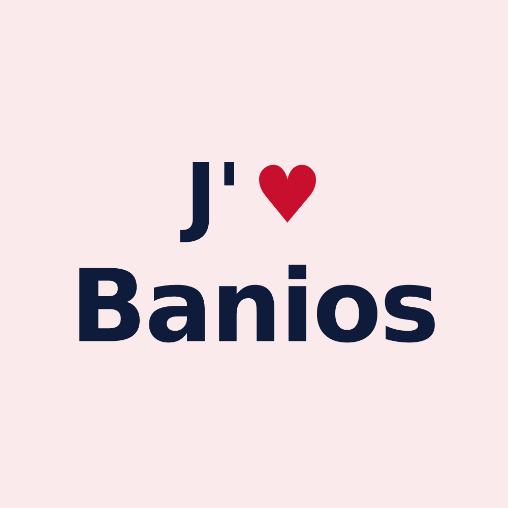 Magnet personnalisé Banios — design J'aime Banios