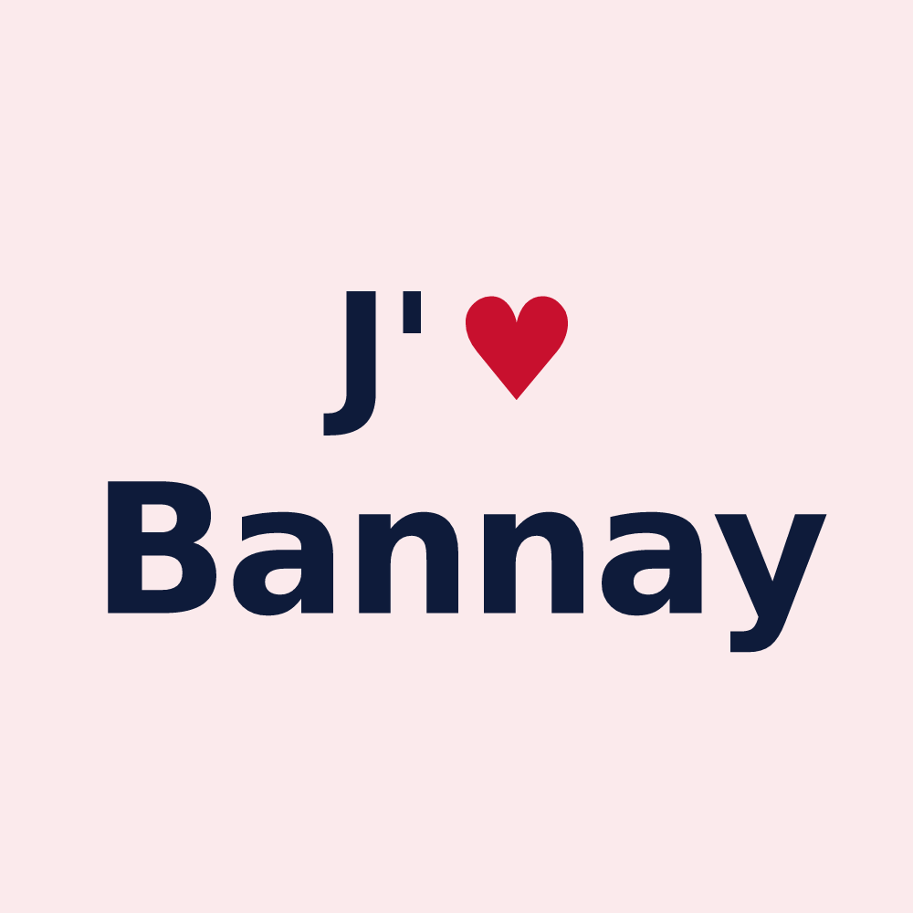 Magnet personnalisé Bannay — design J'aime Bannay