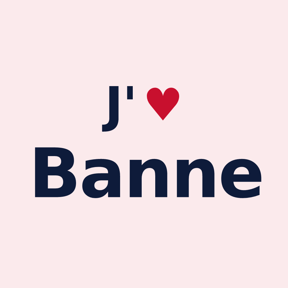 Magnet personnalisé Banne — design J'aime Banne