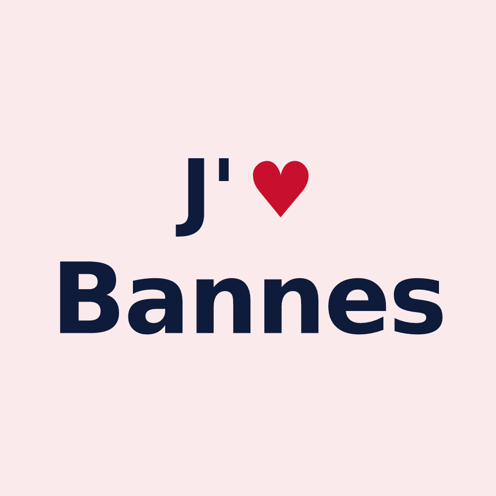Magnet personnalisé Bannes — design J'aime Bannes