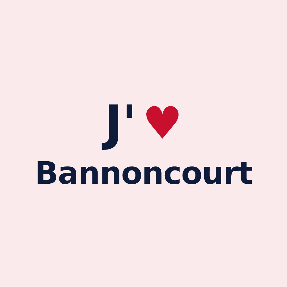 Magnet personnalisé Bannoncourt — design J'aime Bannoncourt