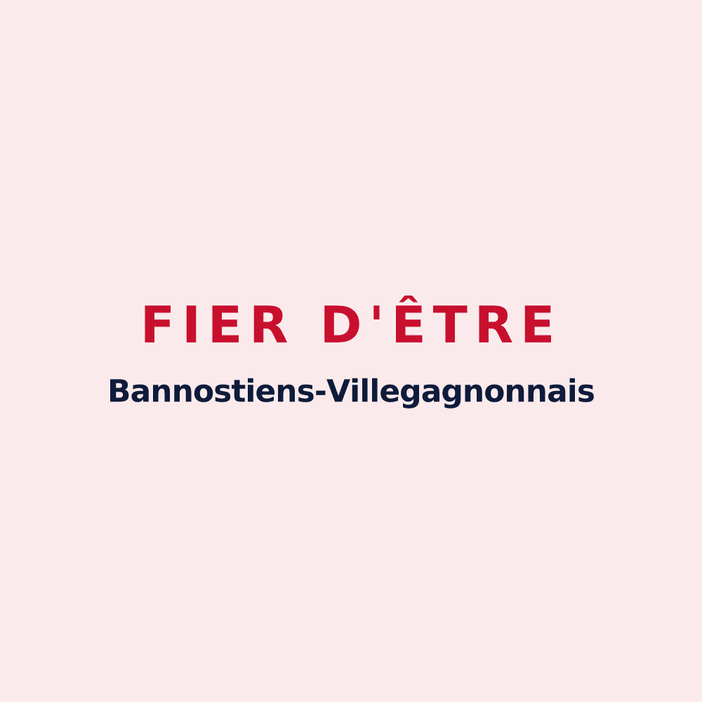 Magnet « Fier d'être Bannostiens-Villegagnonnais » — design pour Bannost-Villegagnon