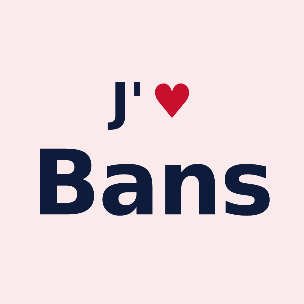 Magnet personnalisé Bans — design J'aime Bans